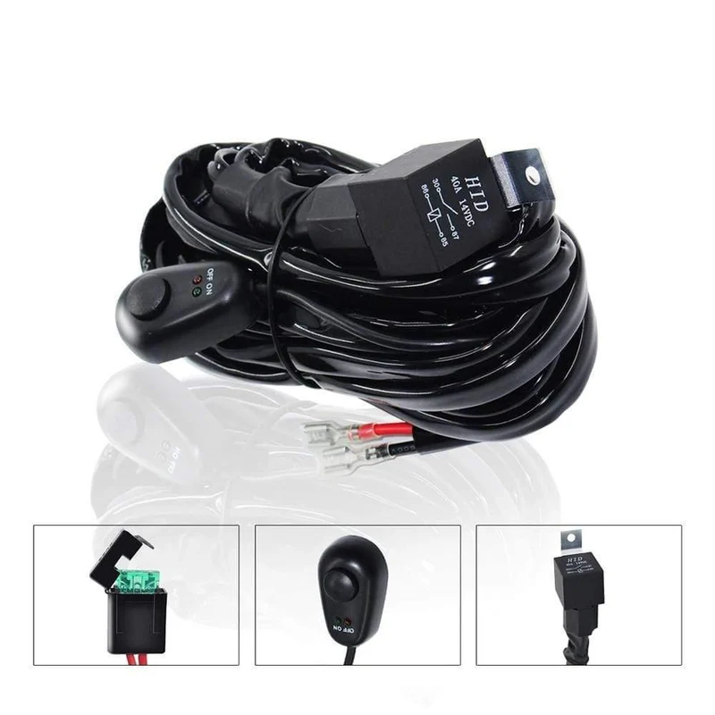 Kabelbaum-Schaltrelais-Kit für Connect 2 LED 300W Arbeitsscheinwerferleiste 4WD