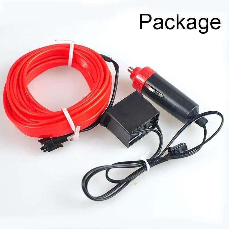 EL-Draht 12 V Auto Flexible Neon DIY Dekoration Auto LED Licht RGB Lichter Streifen Cool Für Auto Zentrale Steuerung Tür Outdoor Party