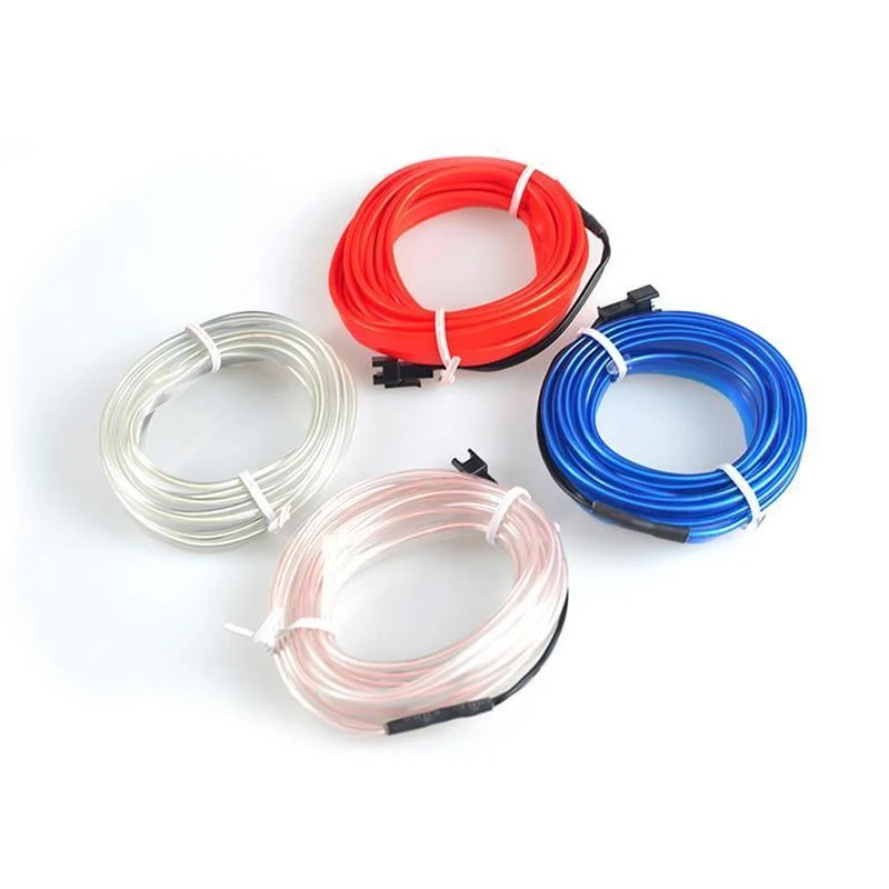 EL-Draht 12 V Auto Flexible Neon DIY Dekoration Auto LED Licht RGB Lichter Streifen Cool Für Auto Zentrale Steuerung Tür Outdoor Party