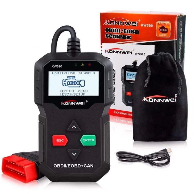 OBD Diagnosewerkzeug KONNWEI KW590 Auto Codeleser Automotive OBD2 Scanner Unterstützung Multi-Marken Autos & Sprachen Kostenloser Versand