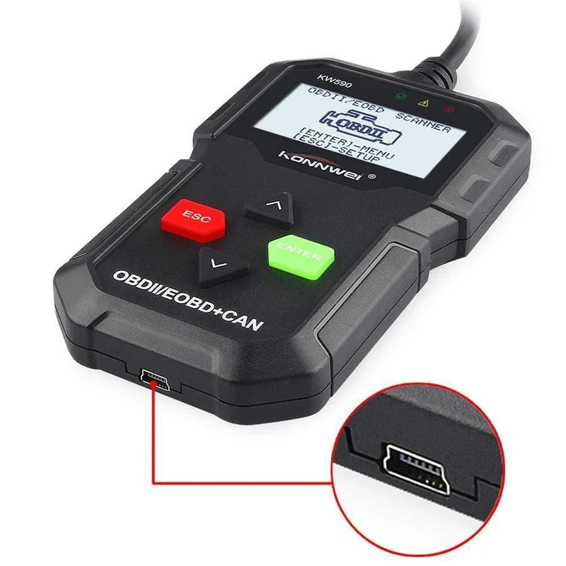 OBD Diagnosewerkzeug KONNWEI KW590 Auto Codeleser Automotive OBD2 Scanner Unterstützung Multi-Marken Autos & Sprachen Kostenloser Versand