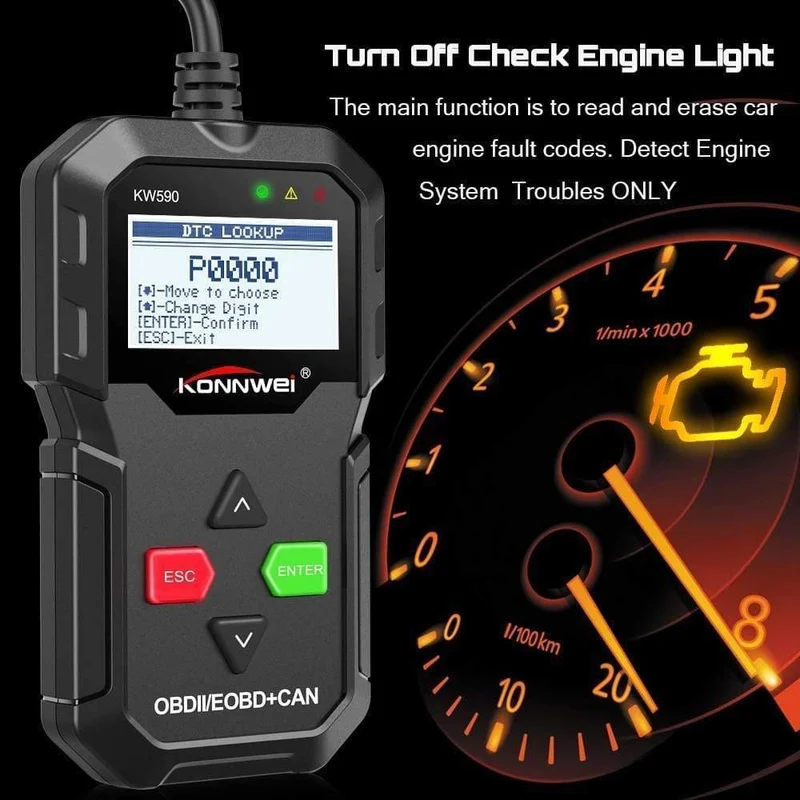 OBD Diagnosewerkzeug KONNWEI KW590 Auto Codeleser Automotive OBD2 Scanner Unterstützung Multi-Marken Autos & Sprachen Kostenloser Versand
