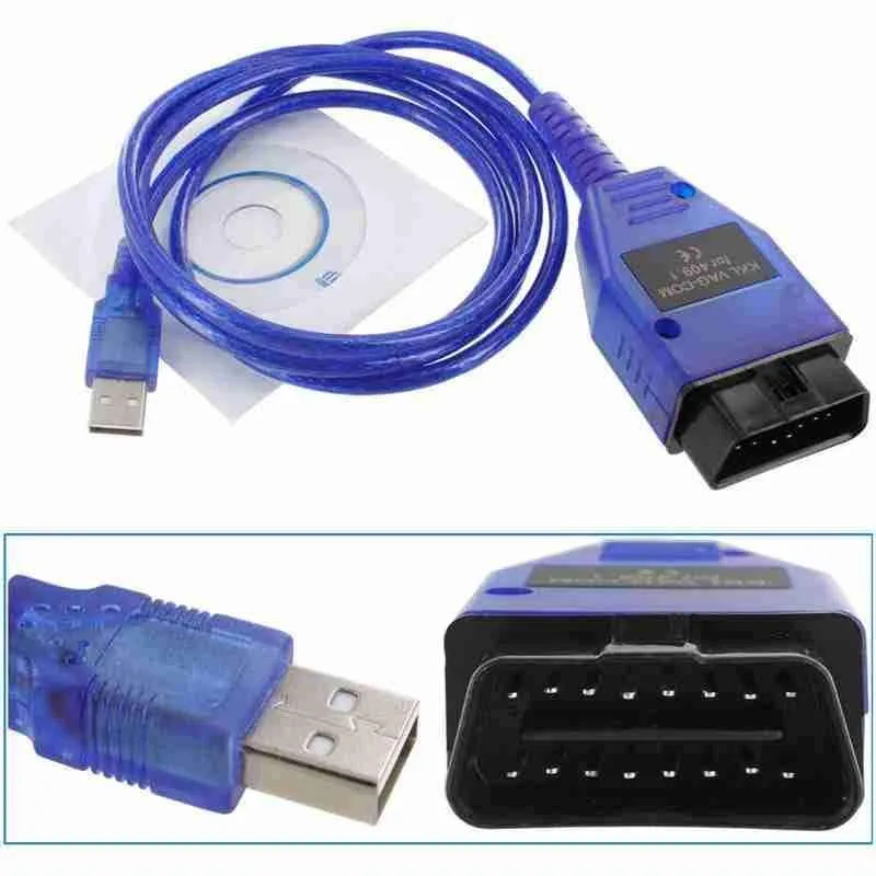 VAG-COM 409.1 Vag Com L USB + Fiat Ecu-Schnittstelle Auto-Ecu-Scan-Tool FT232RL Chip USB-Kabel OBD2 OBDII Diagnosescanner