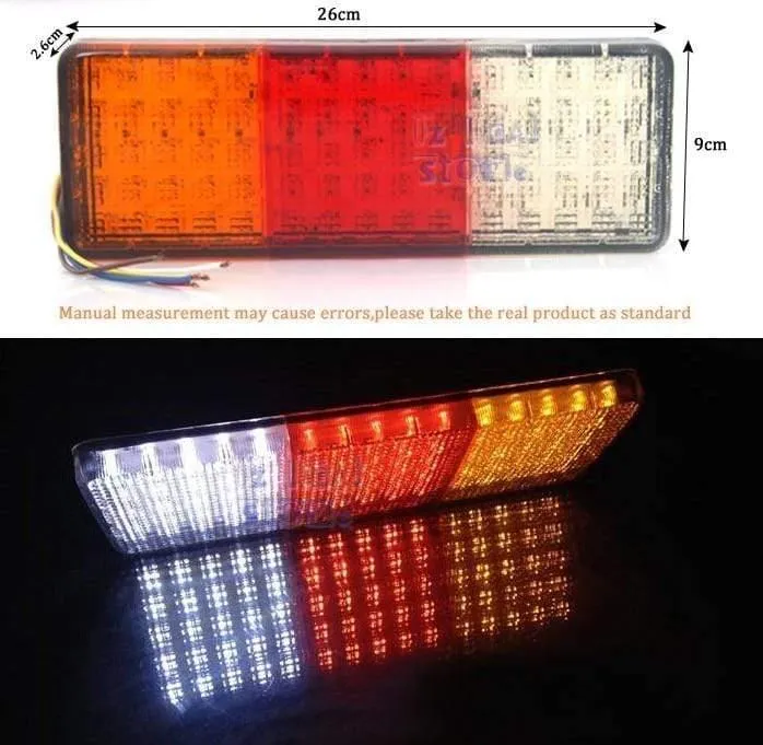 1 Paar 12V 75LEDS Anhänger LKW LKW LED VAN Rücklicht Lampe Auto-Anhänger Rücklicht Rückfahrbremse Rücklichter drehen