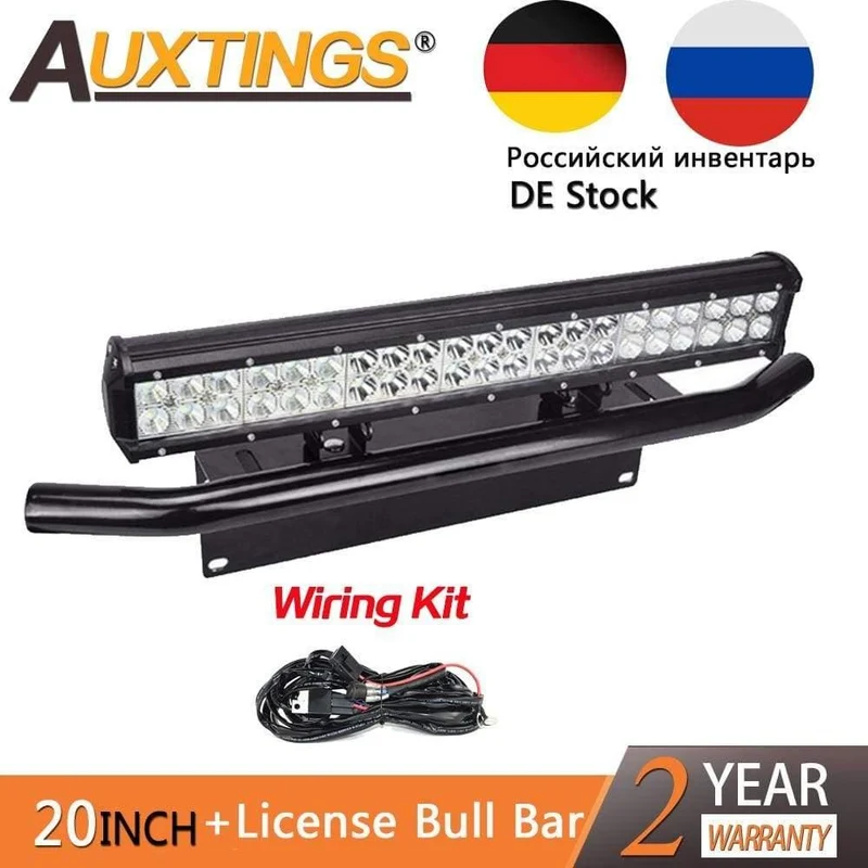 LED 20 Zoll 126 W 12 V LED-Lichtleiste Kennzeichenhalter Bull Bar IP67 Combo Beam Gerade Auto Offroad 4x4 für Jeep ATV