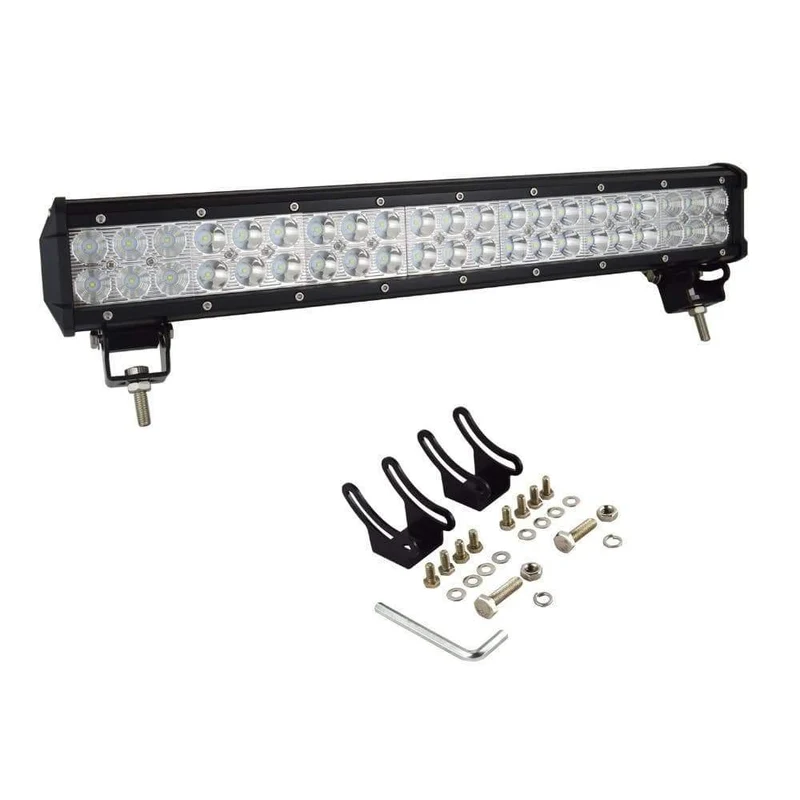LED 20 Zoll 126 W 12 V LED-Lichtleiste Kennzeichenhalter Bull Bar IP67 Combo Beam Gerade Auto Offroad 4x4 für Jeep ATV