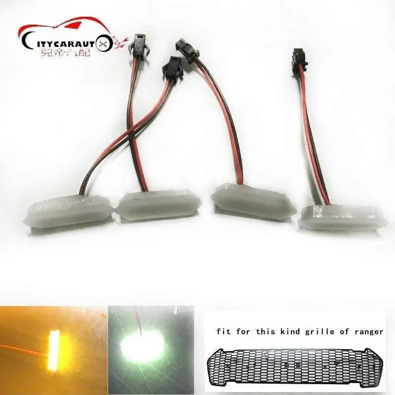 4pcs / set vorderes laufendes Gitter führte weißes gelbes geführtes drl, das für Furt Förstergrill 2015-2017 Auto gepasst wurde