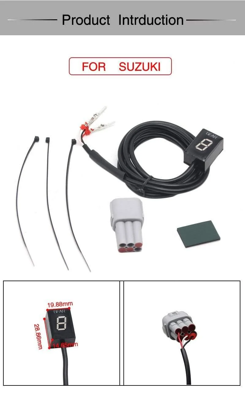 Alconstar-1-6 Getriebe Ecu Stecker Montieren Motorrad EFI Geschwindigkeit Getriebe Display Anzeige Für Suzuki für Honda für Yamaha für Kawasaki