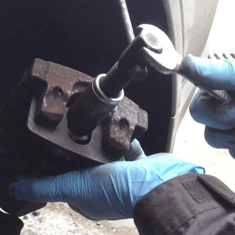 Universal-Auto-Radzylinder-Scheibenbremssattel-Kolbenrücklauf-Handwerkzeug 3/8 Dual Pin-Reparaturwerkzeug mit Trägerplatte