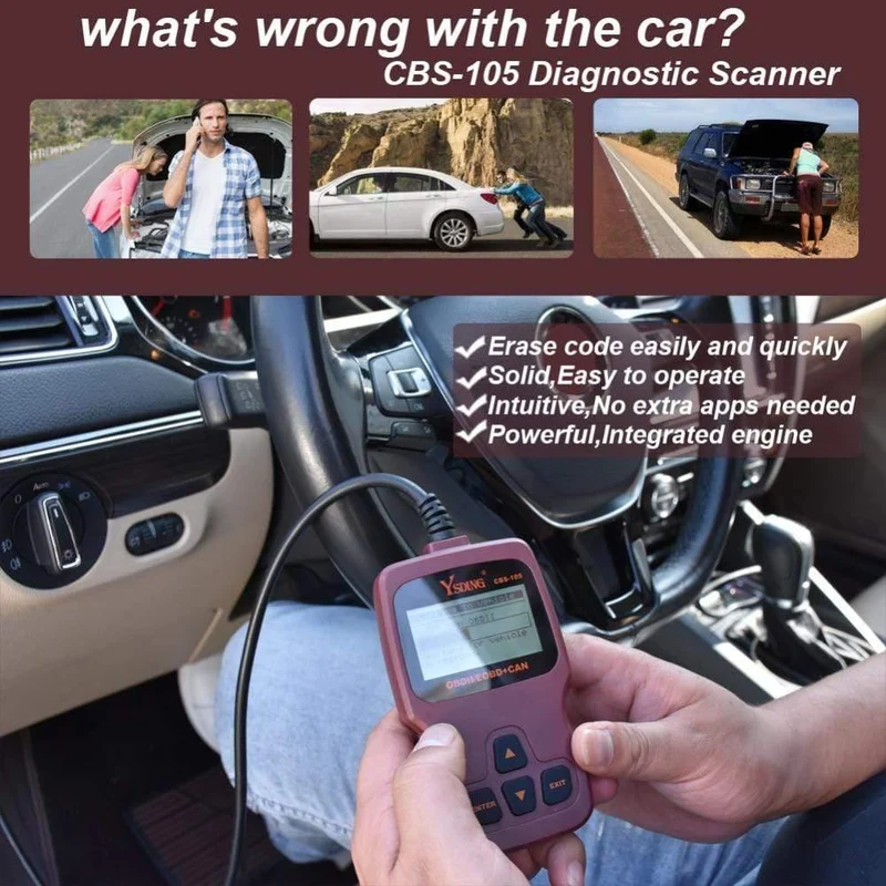 CBS-105 OBD2 Automotive Scanner OBD Auto Diagnose ToolCode Reader ODB2 Scanner OBDII OBD Auto Diagnose Scanner