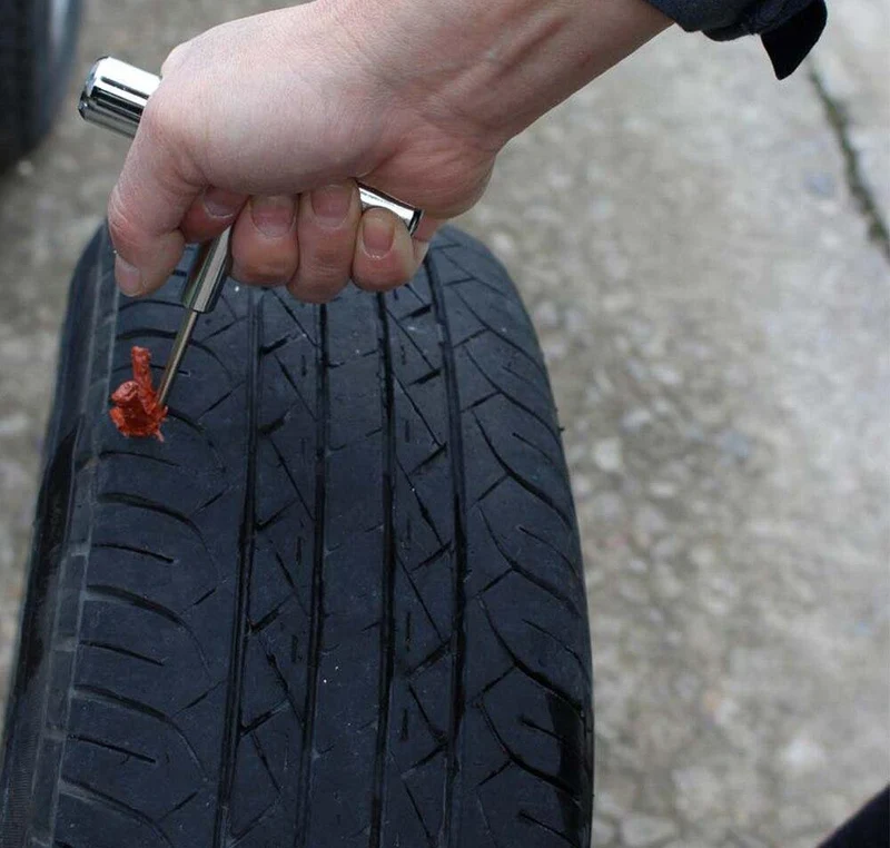 11pc / set Auto Van Motorrad Fahrrad Reifenreparaturwerkzeuge Notfall Heavy Duty Tubeless Reifen Pannenreparatur Kit Stecker Set