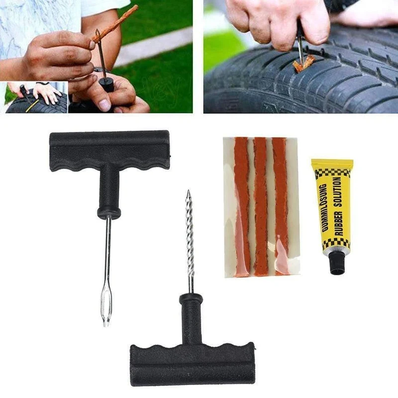 Professionelle Auto Reifen Reparatur Werkzeuge Auto Tubeless Reifen Punktion Reparatur Stecker Kit Nadel Patch Fix Werkzeuge Nützliches Set Auto Zubehör