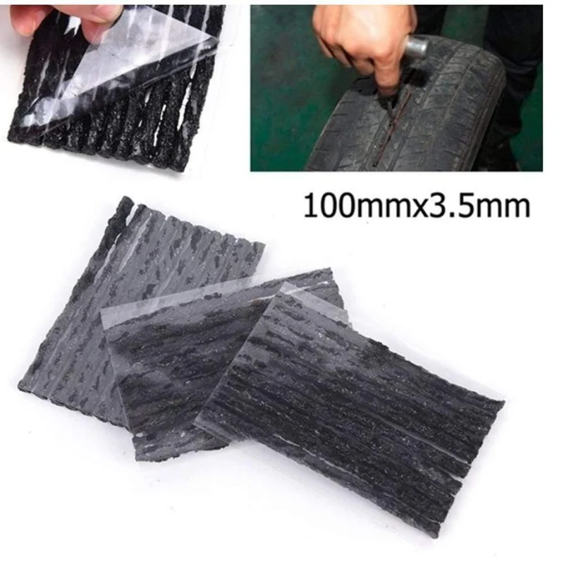 100 stücke Auto Reifen Tubeless Reifen Dichtung Streifen Dauerhafte Verschleiß Widerstand Reparatur Gummi Streifen Reifen Reparatur Werkzeuge Für Auto Reifen