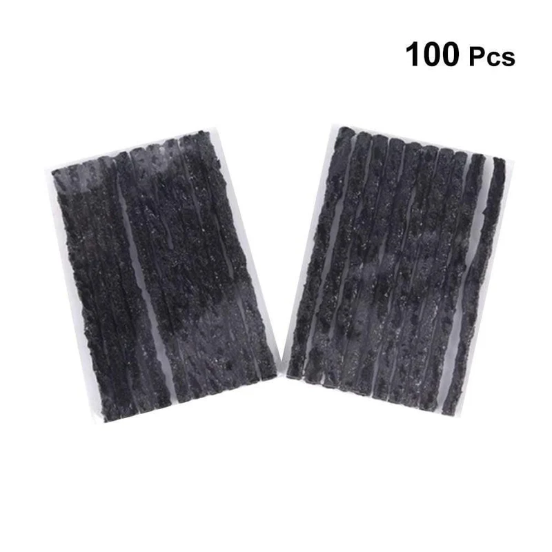 100 stücke Auto Reifen Tubeless Reifen Dichtung Streifen Dauerhafte Verschleiß Widerstand Reparatur Gummi Streifen Reifen Reparatur Werkzeuge Für Auto Reifen