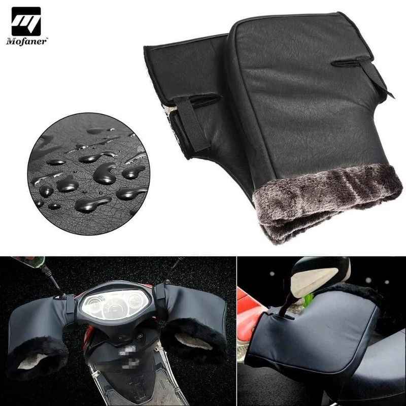 Wasserdichte Motorrad Roller Winter Handschuhe Quad Bike Lenker Hand Fur Muffs Handschuhe Mitts Winter Warmer
