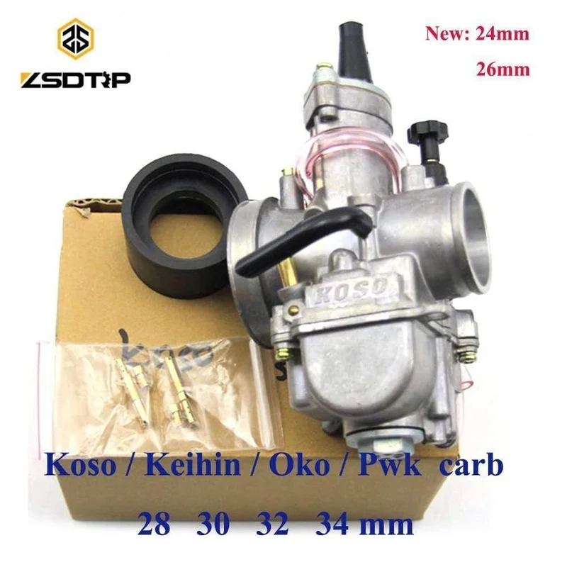 Motorrad Keihin Koso PWK Vergaser Carburador 21 24 26 28 30 32 34 mm mit Power Jet passend auf Rennmotor