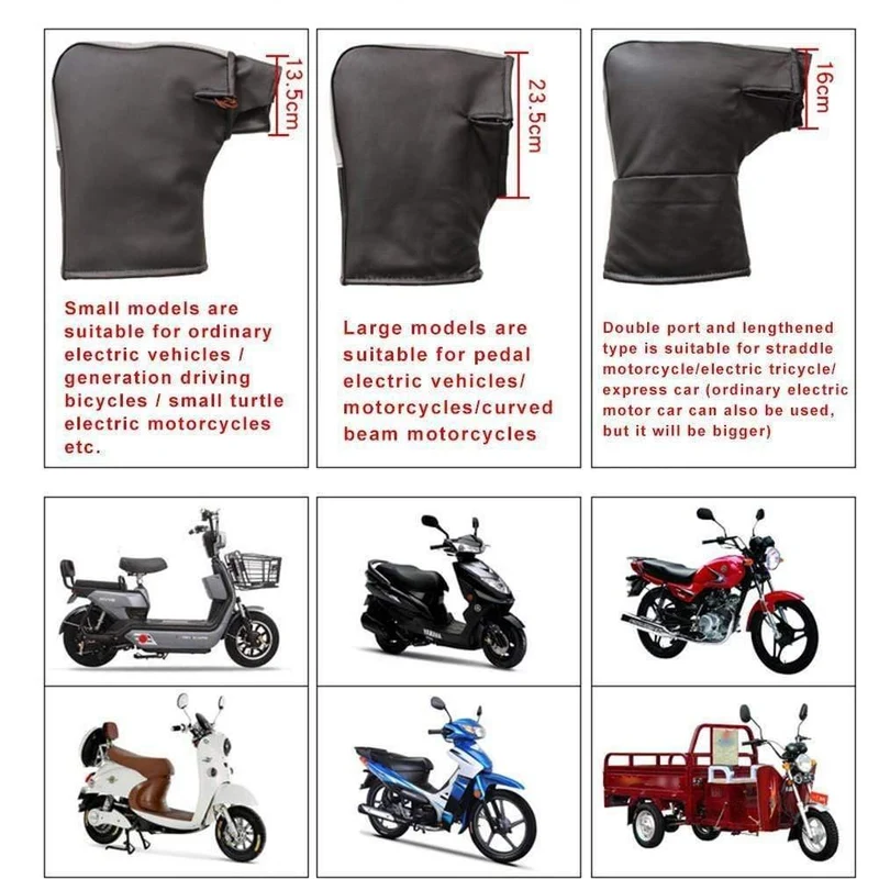 Universal Motorrad Fahrrad Lenker Handschuhe Winter Warme Roller Quad Bike Winddicht Griff Bar Handschuhe Schutz Abdeckung