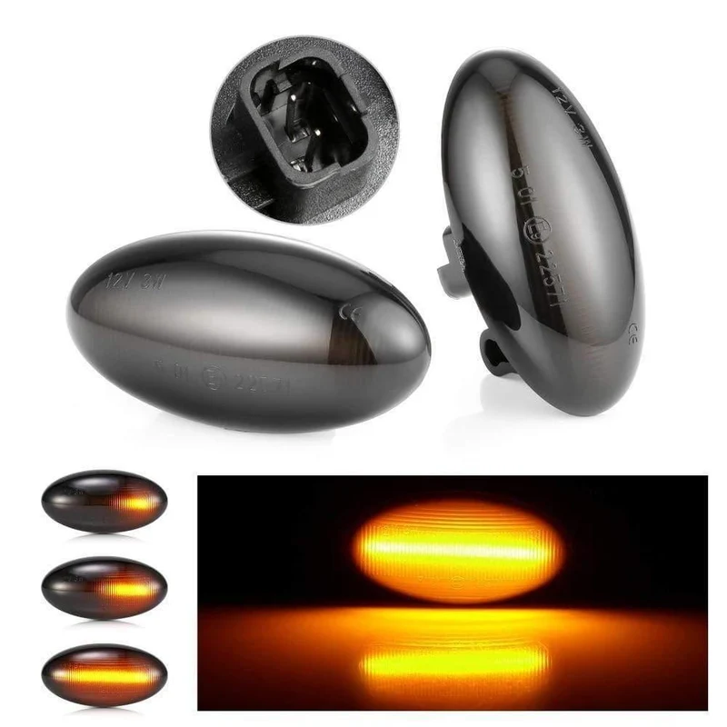 2 stücke Led Dynamische Blinker Seite Marker Licht Sequentielle Blinker Lampe Für Peugeot 307 206 207 407 107 607 1007 Partner expert