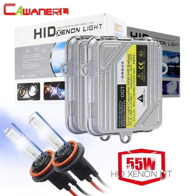 55W Autoscheinwerfer Nebelscheinwerfer HID-Xenon-Licht-KIT Birnen-Vorschaltgerät H1 H3 H4 H7 H8 H9 H11 9005 HB3 9006 9007 881 4300K-10000K Schnellstart