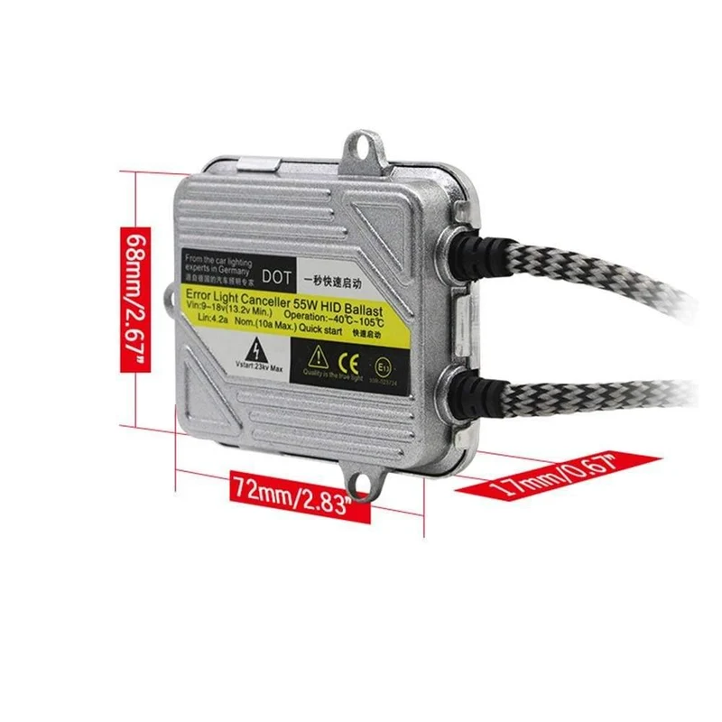 55W Autoscheinwerfer Nebelscheinwerfer HID-Xenon-Licht-KIT Birnen-Vorschaltgerät H1 H3 H4 H7 H8 H9 H11 9005 HB3 9006 9007 881 4300K-10000K Schnellstart