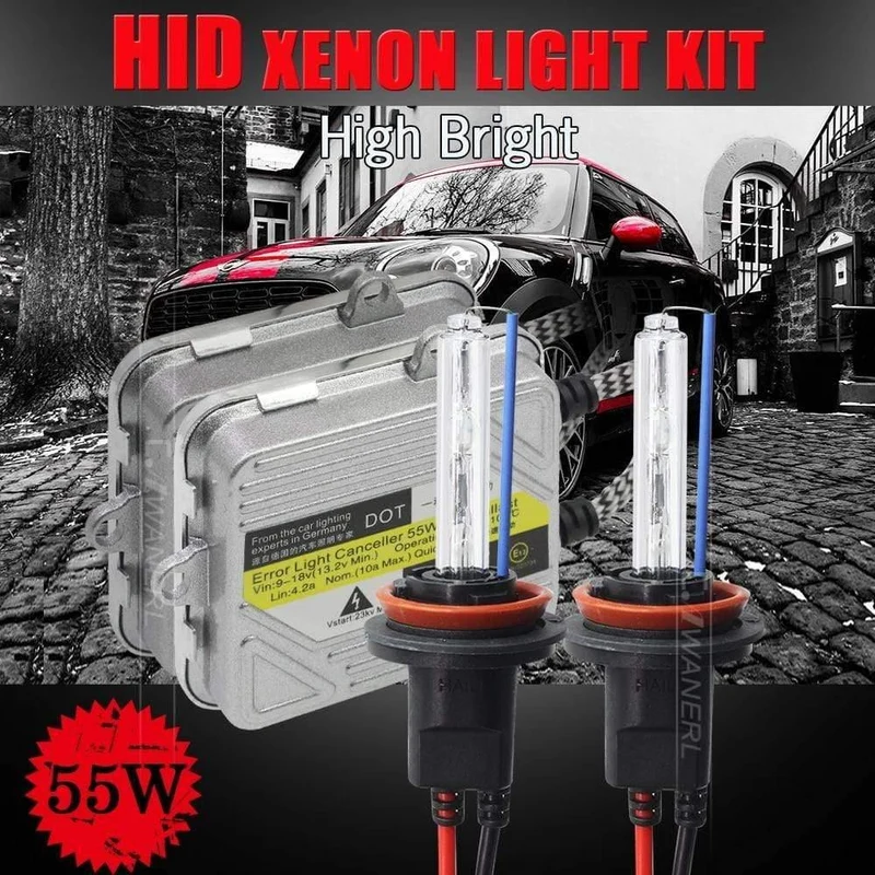 55W Autoscheinwerfer Nebelscheinwerfer HID-Xenon-Licht-KIT Birnen-Vorschaltgerät H1 H3 H4 H7 H8 H9 H11 9005 HB3 9006 9007 881 4300K-10000K Schnellstart