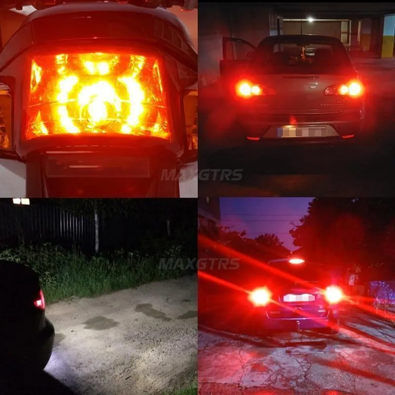 2x Neueste 7443 7444 7440 7441 992 W21/5W Led-lampen mit Projektor für Rückwärts Bremse Schwanz RV blinker Lichter Weiß 6000K