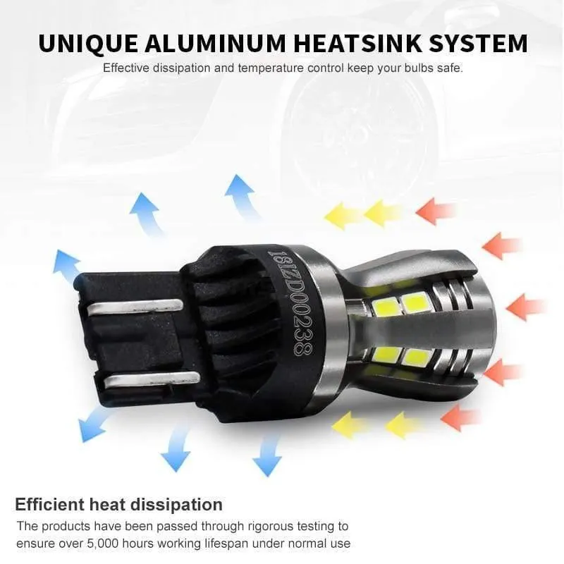 2x Neueste 7443 7444 7440 7441 992 W21/5W Led-lampen mit Projektor für Rückwärts Bremse Schwanz RV blinker Lichter Weiß 6000K