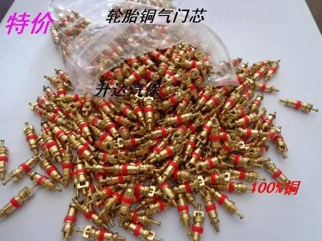 Auto reifen ventil core kupfer core automotive ventil core tasche reifen liefert Reifen reparatur werkzeuge 100 stück/lot Großhandel