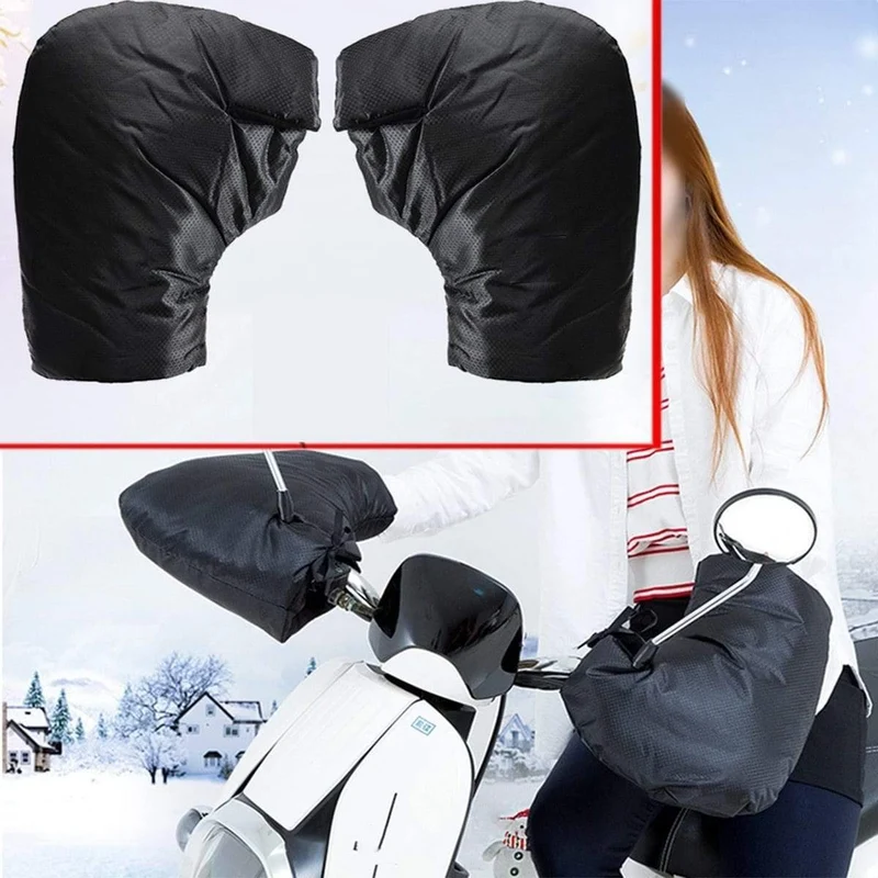 Motorrad-Handlenker-Handschuhe, 35 x 26 cm, Winter, verdickt, wärmer, Motorrad-/Roller-Lenker-Griffmuffen, wasserdicht, winddicht
