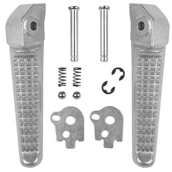 Silberne Fußrasten hinten für Honda CB400 CBR600 CB1300 CB1000