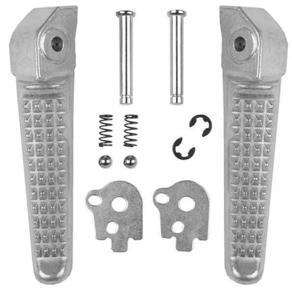 Silberne Fußrasten hinten für Honda CB400 CBR600 CB1300 CB1000