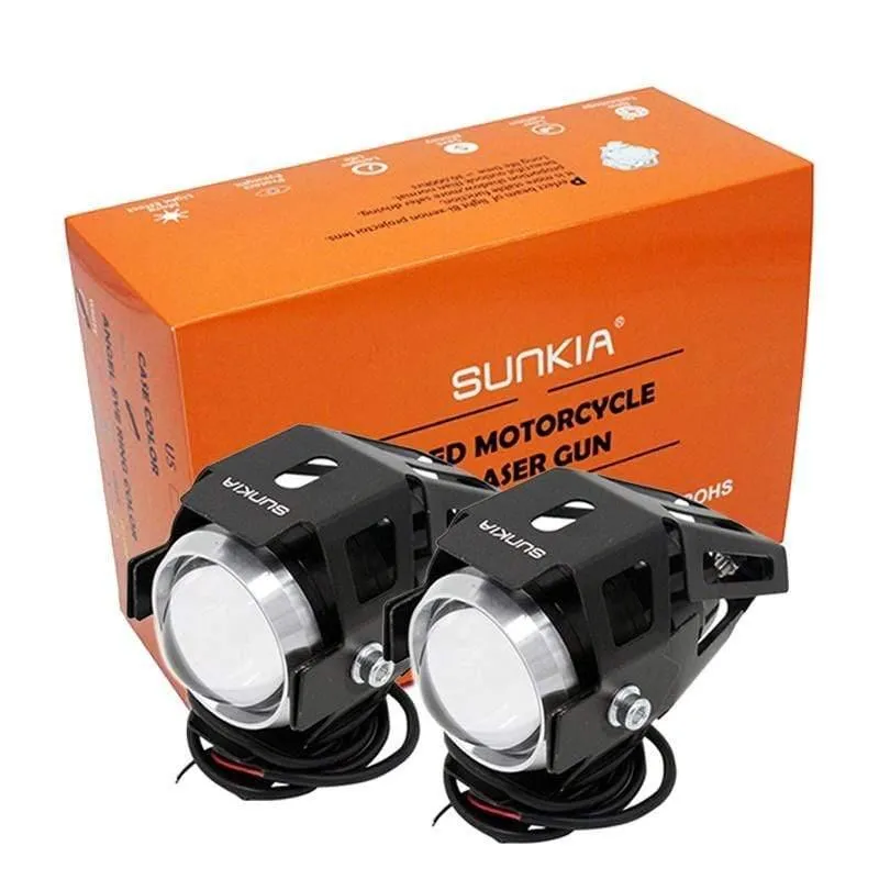 2 Teile/los SUNKIA LED Scheinwerfer High Power 125 watt Motorrad Projektor Lampe U5 3 Modi 3000LM Motorrad Kopf Nebel Lampe freies Verschiffen