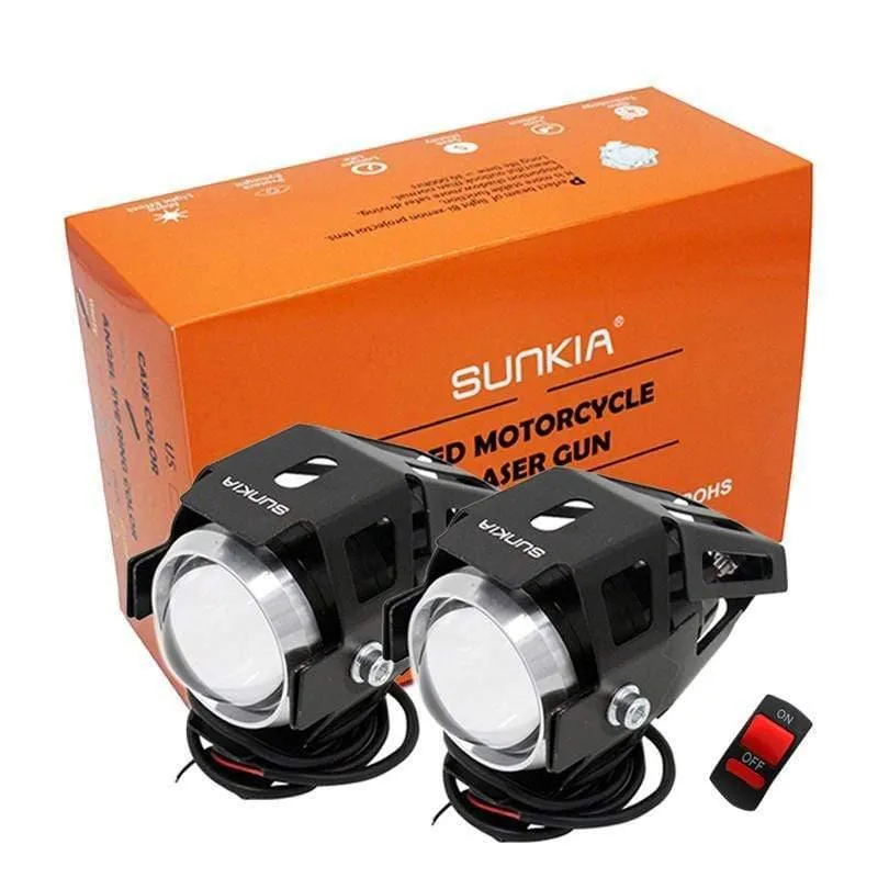 2 Teile/los SUNKIA LED Scheinwerfer High Power 125 watt Motorrad Projektor Lampe U5 3 Modi 3000LM Motorrad Kopf Nebel Lampe freies Verschiffen