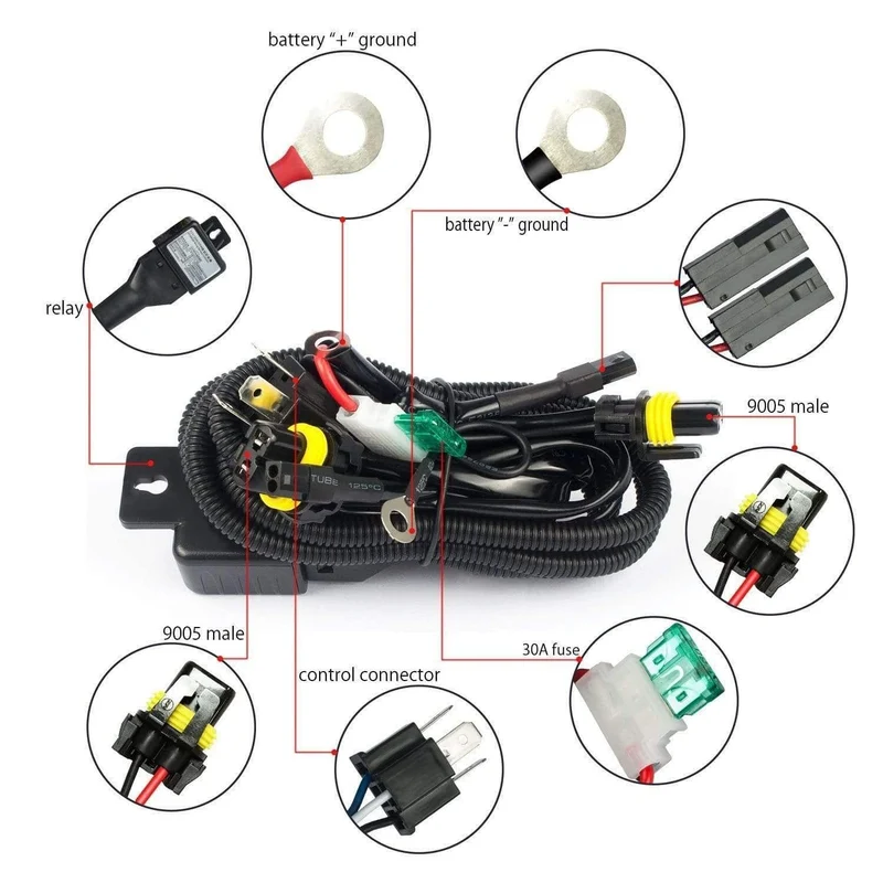 12V 35W 55W HID Bi xenon H4 Kabelbaum Controller für Auto Scheinwerfer Nachrüstung verbinden hid bixenon projektor objektiv