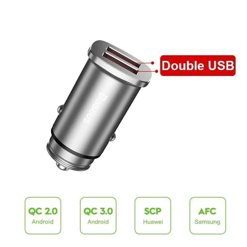 Baseus 30W Quick Charge 4.0 3.0 Autoladegerät für Xiaomi Mi9 Samsung S9 Fast PD AFC SCP für Huawei Supercharge Autotelefon-Ladegerät