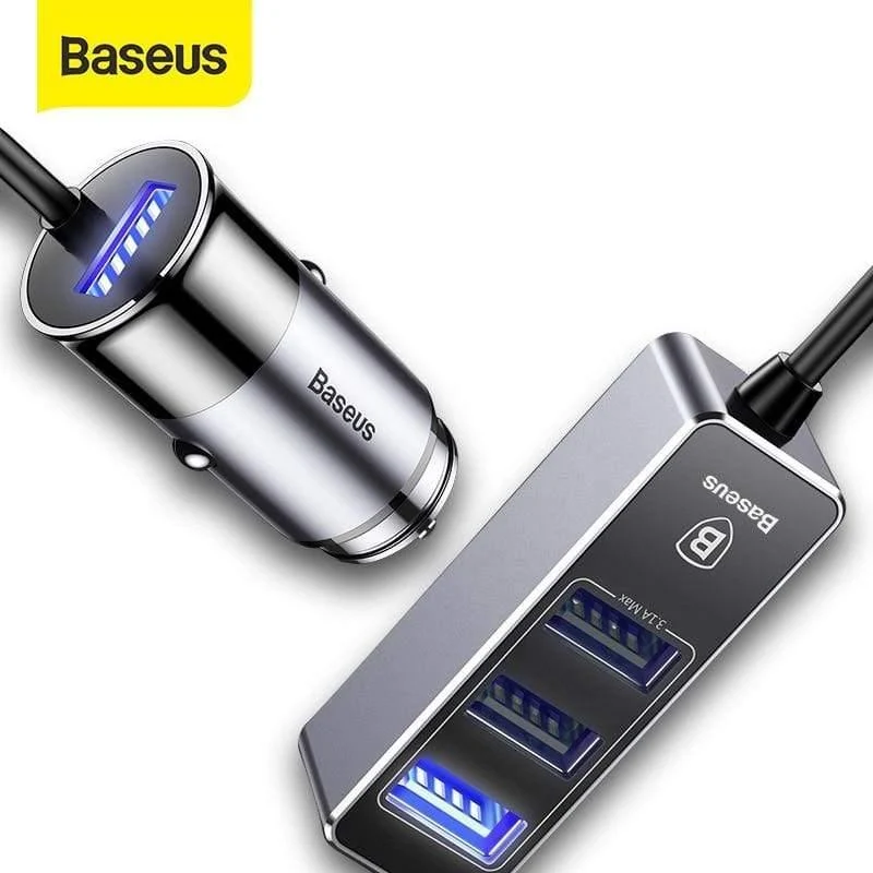 Baseus 4 USB Fast Autoladegerät für iPhone iPad Samsung Tablet Handy Ladegerät 5V 5.5A Auto USB Ladegerät Adapter Auto-Ladegerät