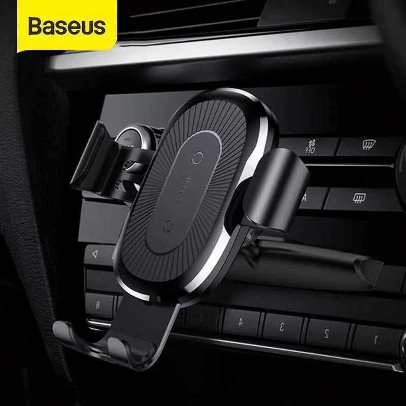 Baseus 10W kabelloses Autoladegerät für Auto CD-Steckplatz Schnelles kabelloses Ladegerät für iPhone 11 Gravity Autohalterung für Mobiltelefone (CD-Steckplatz SCHWARZ)