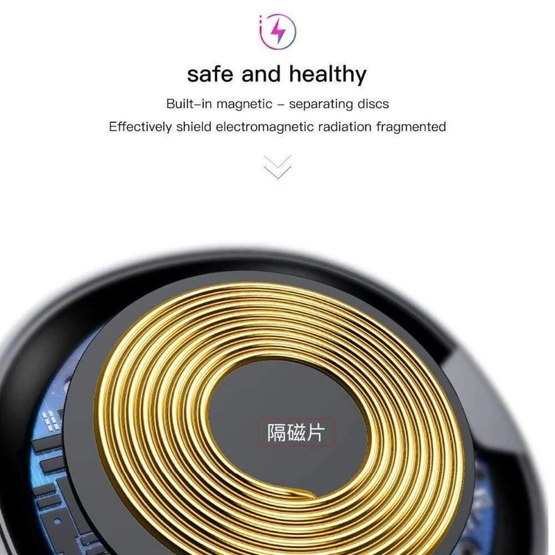 Baseus UFO Wireless-Ladegerät für iPhone X 8 XR XS für Samsung Note 10 S10 S9 10W Qi Wireless-Ladegerät für P30 xiaomi mi 8 9 (schwarz)