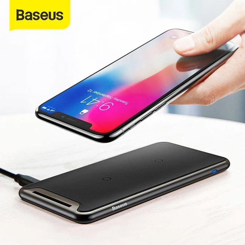 Baseus Qi Wireless-Ladegerät für iPhone Xs Max XR Samsung S9 Note 10 Xiaomi Desktop Wireless Charger Wireless Charging Pad Station