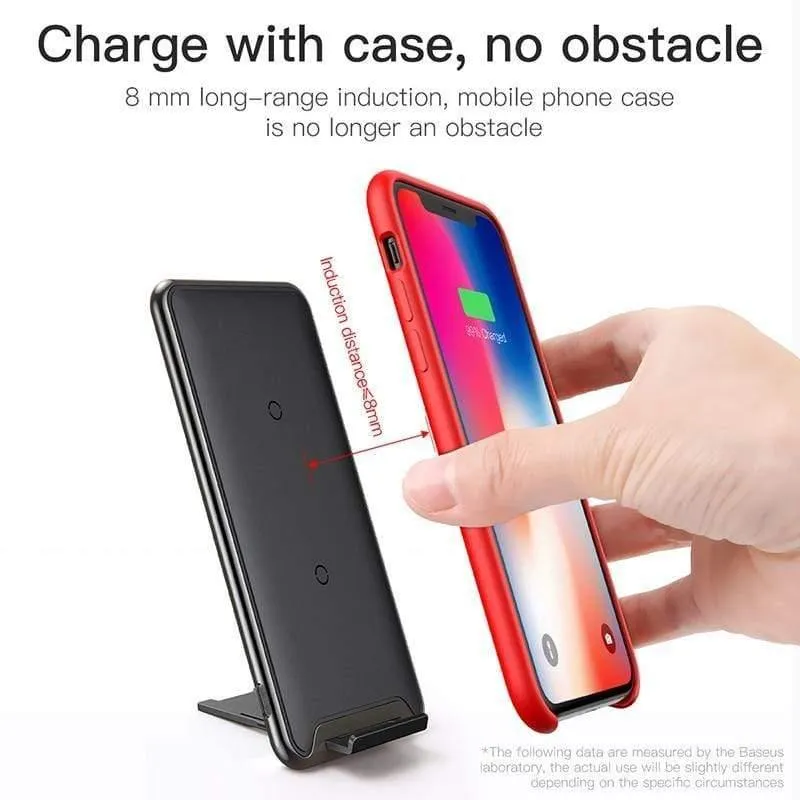 Baseus Qi Wireless-Ladegerät für iPhone Xs Max XR Samsung S9 Note 10 Xiaomi Desktop Wireless Charger Wireless Charging Pad Station