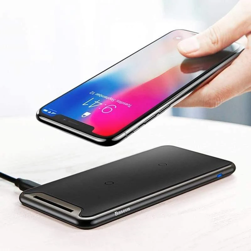 Baseus Qi Wireless-Ladegerät für iPhone Xs Max XR Samsung S9 Note 10 Xiaomi Desktop Wireless Charger Wireless Charging Pad Station