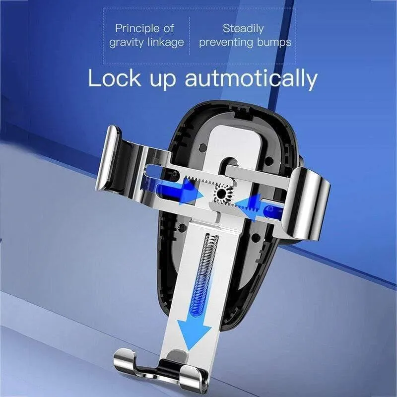 Baseus Qi Wireless Charger Autotelefonhalter für iPhone 11Pro Samsung Handyhalter Ständer Lüftungsschlitzhalterung Schwerkraft-Autohalter