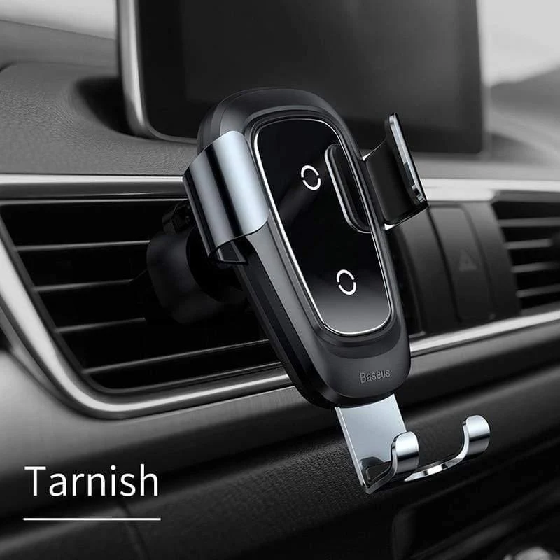 Baseus Qi Wireless Charger Autotelefonhalter für iPhone 11Pro Samsung Handyhalter Ständer Lüftungsschlitzhalterung Schwerkraft-Autohalter