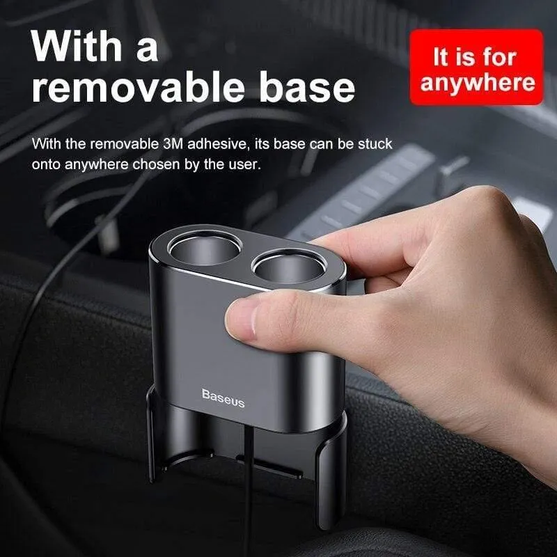 Baseus Autoladegerät Zigarettenanzünder Steckdose Splitter Hub Netzteil für iPhone Samsung Handy Expander Ladegerät DVR GPS