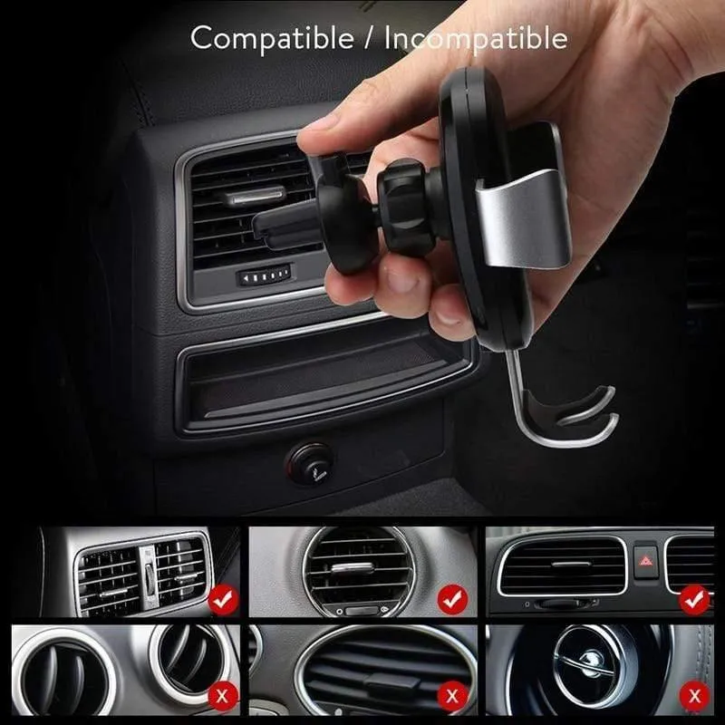Baseus Qi Wireless-Autoladegerät für Smartphones Auto-Wireless-Ladegerät 10W Schnellladegerät Auto-Entlüftungshalterung Telefonhalter