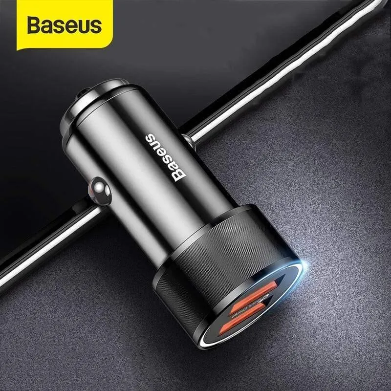Baseus 36W Dual USB Schnellladung QC 3.0 Autoladegerät für iPhone USB Typ-C PD Schnellladegerät Handy Schnellladegerät Autoladegerät