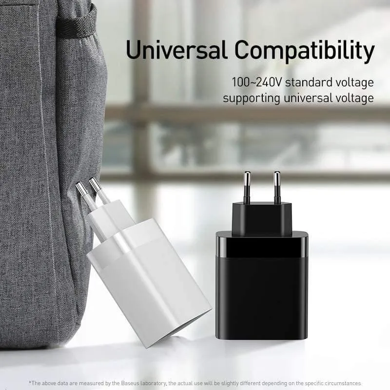 Baseus 4 Ports USB-Ladegerät 30W 5V / 6A Max. Telefonladegerät mit tragbarer Digitalanzeige für das Telefon