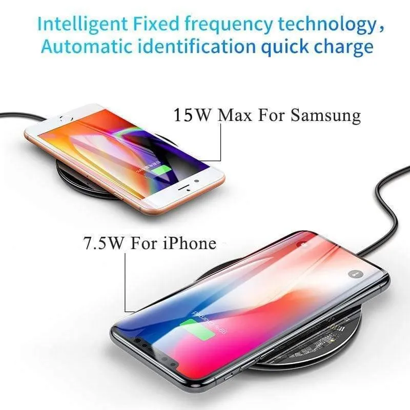 Baseus 15W Qi Wireless Ladegerät für iPhone X / XS Max XR 8 Plus Sichtbares Element Wireless Ladegerät für Samsung S9 S10 + Note 9 10