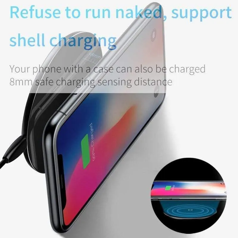 Baseus 15W Qi Wireless Ladegerät für iPhone X / XS Max XR 8 Plus Sichtbares Element Wireless Ladegerät für Samsung S9 S10 + Note 9 10
