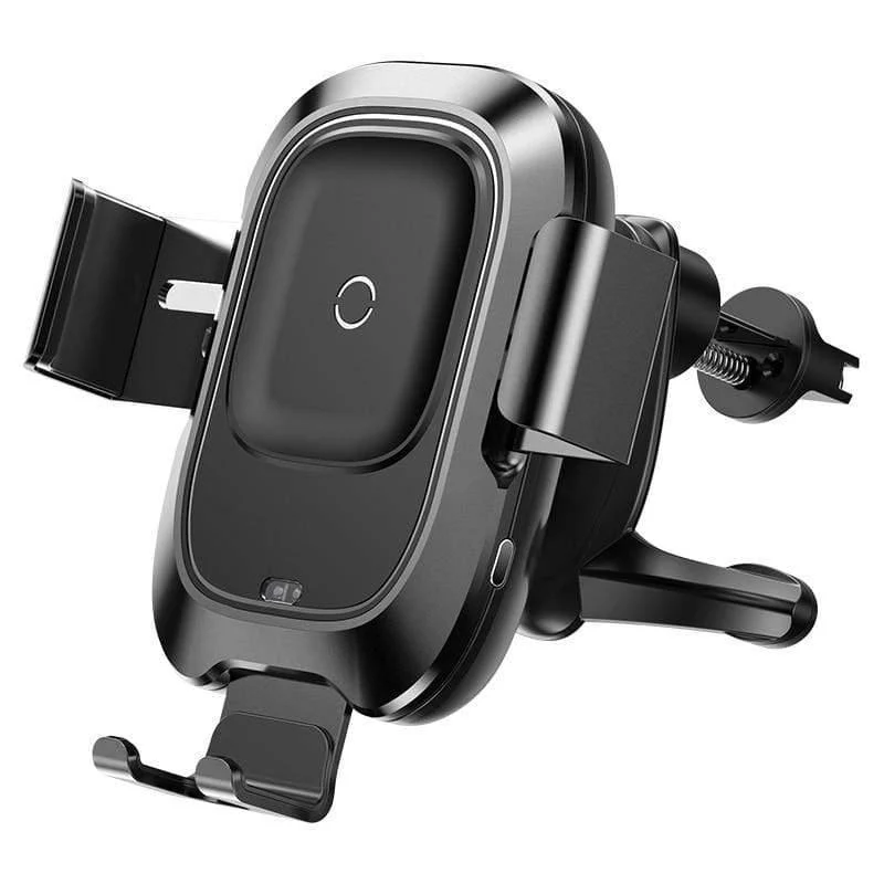 Baseus Autotelefonhalter für iPhone Samsung Intelligentes Infrarot-Qi-Auto Drahtloses Ladegerät Lüftungsschlitzhalterung Handyhalterständer